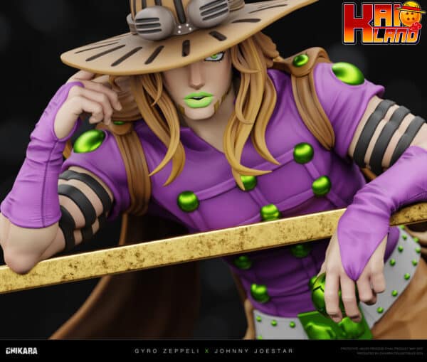 JoJos Bizarre Chikara Studio Gyro Zeppeli x Johnny Joestar Resin Statue 7