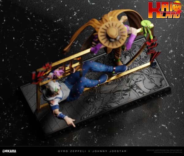 JoJos Bizarre Chikara Studio Gyro Zeppeli x Johnny Joestar Resin Statue 8