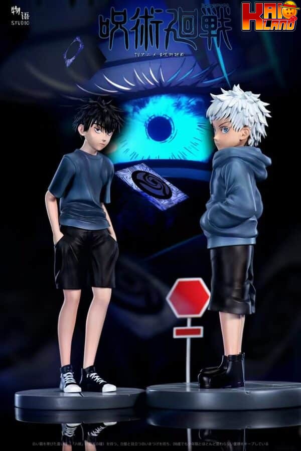 Jujutsu Kaisen Wu Yu Studio Childhood Satoru Gojo x Childhood Megumi Fushiguro Resin Statue 1