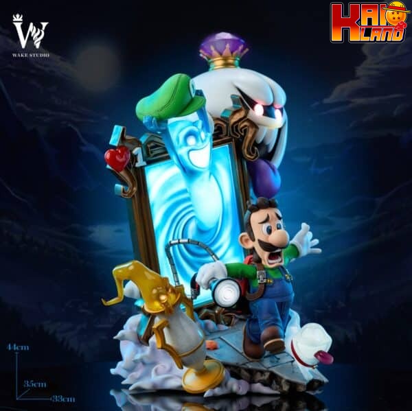 Mario Wake Studio Luigi Resin Statue 5