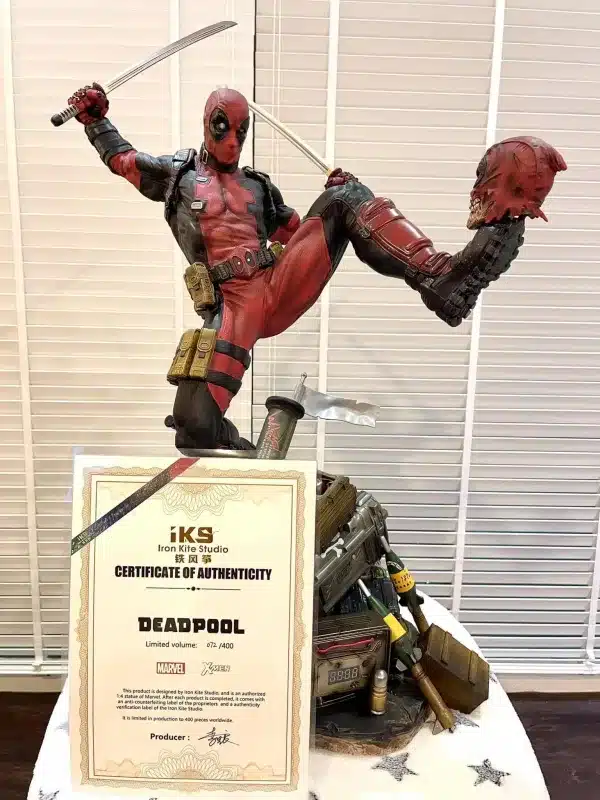 Marvel Iron Kite Studio Deadpool Licensed Resin Statue 4 jpg