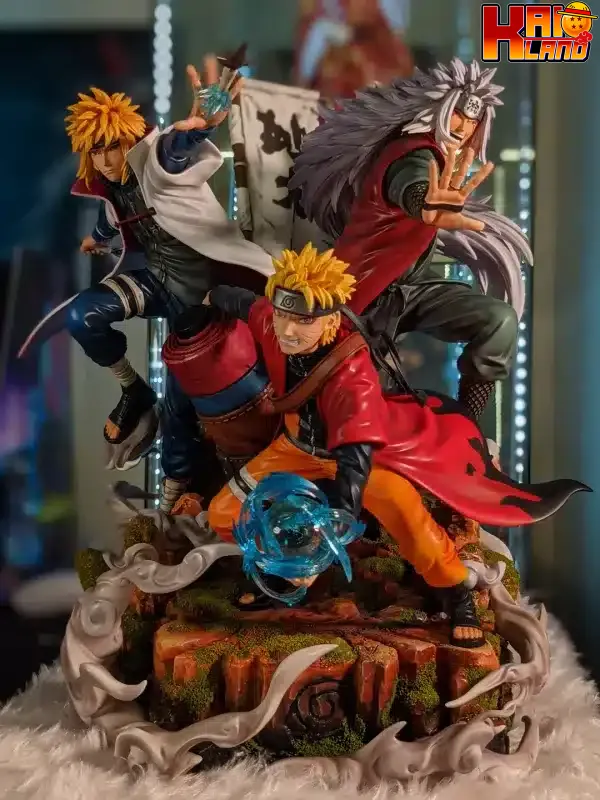 Naruto Cw x Surge Studio Naruto x Minato x Jiraiya Resin Statue 1