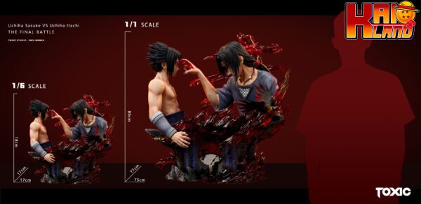 Naruto Toxic Studio Bust Uchiha Sasuke vs Uchiha Itachi Resin Statue 0 scaled