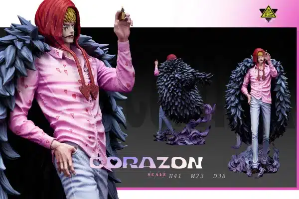 One Piece Super Bomb Studio Corazon x Doflamingo x Child Trafalgar D Water Law Resin Statue 2 jpg