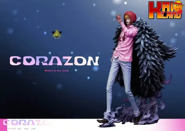 One Piece Super Bomb Studio Corazon x Doflamingo x Child Trafalgar D Water Law Resin Statue 4 jpg