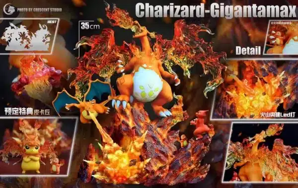 Pokemon Crescent Studio Charizard Gigantamax Resin Statue 3 jpg