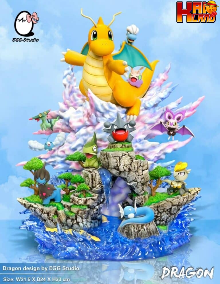 Pokemon EGG Studio Type Dragon Resin Statue 1