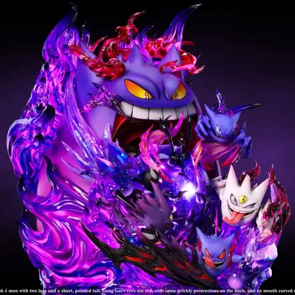 Pokemon EMO Studio Gengar Resin Statue 4