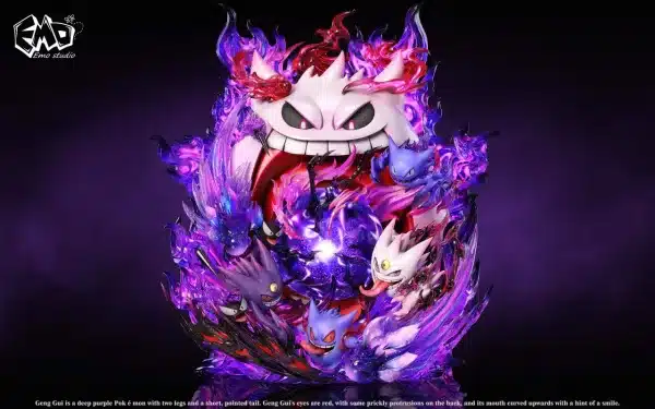 Pokemon EMO Studio Gengar Resin Statue 7