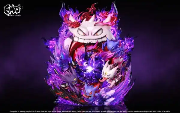 Pokemon EMO Studio Gengar Resin Statue 8