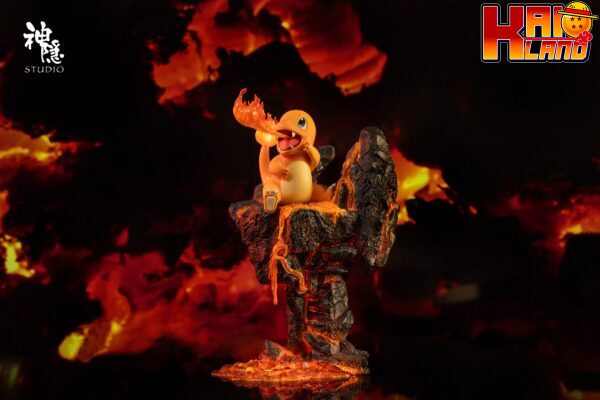 Pokemon ShenYin Studio Charmander on Lava Resin Statue 1 scaled