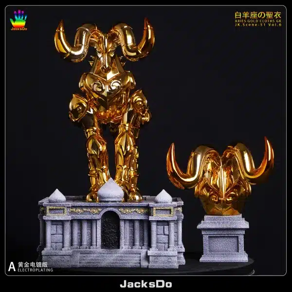 Saint Seiya JacksDo Aries Gold Cloths Resin Statue 2 jpg