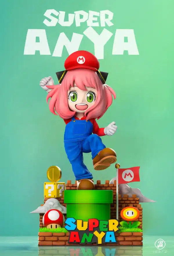 Spy x Family BBSD Studio Anya Forger COS Mario Resin Statue 2 scaled