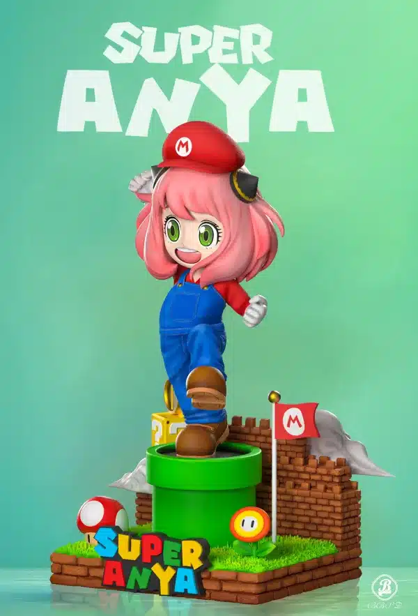 Spy x Family BBSD Studio Anya Forger COS Mario Resin Statue 3 scaled