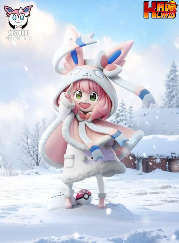 Spy x Family ZH Studio Sylveon Anya Forger Winter Limited Resin Statue 1