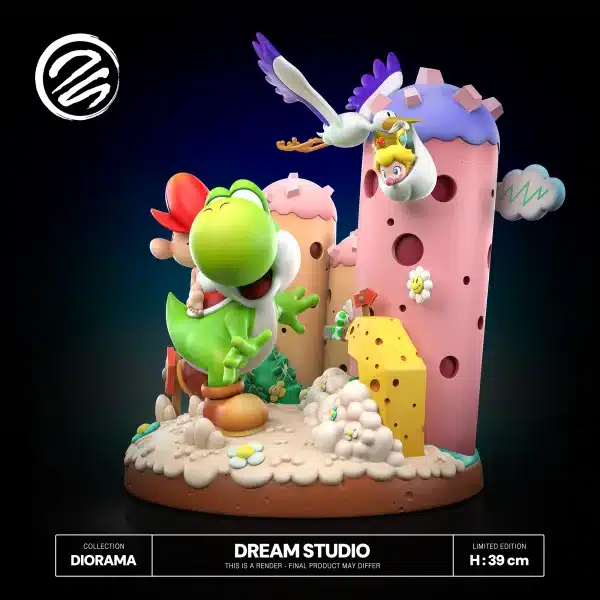 Super Mario Dream Studio Yoshis Island Diorama Resin Statue 5 jpg