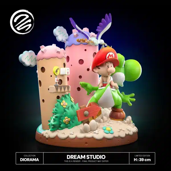 Super Mario Dream Studio Yoshis Island Diorama Resin Statue 8 jpg