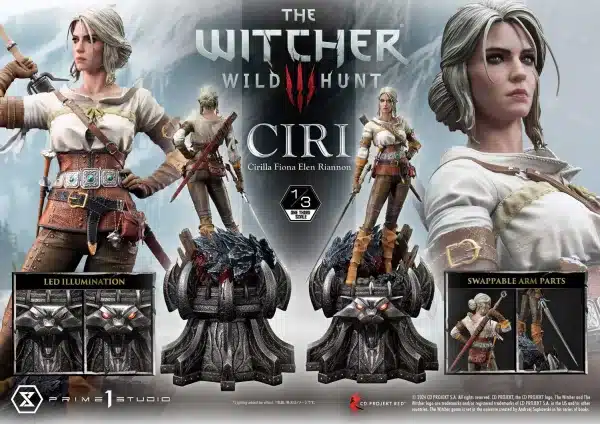 The Witcher 3 Prime 1 Studio Museum Masterline Wild Hunt Ciri Fiona Elen Riannon Licensed Resin Statue 3