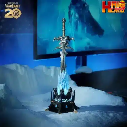 World of Warcraft Blizzard Entertainment 20th Anniversary Frostmourne Metal Replica Ornament Licensed Resin Statue 1 jpg