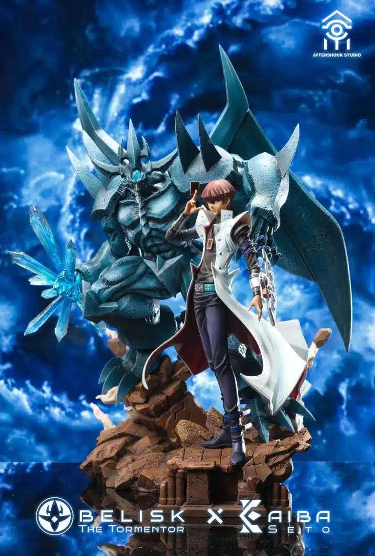 YuGiOh Aftershock Studio Obelisk the Tormentor x Seto Kaiba Resin Statue 1