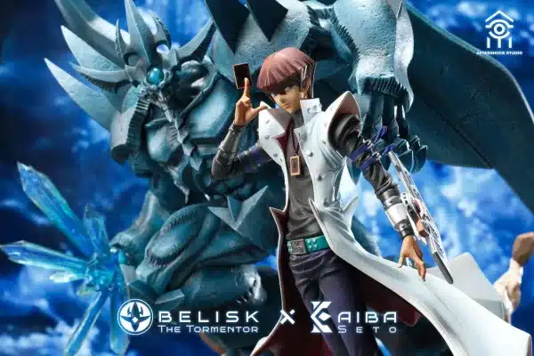 YuGiOh Aftershock Studio Obelisk the Tormentor x Seto Kaiba Resin Statue 2