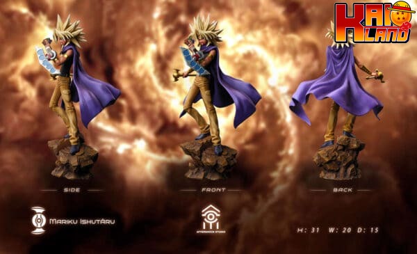 YuGiOh Aftershock Studio The Winged Dragon of Ra x Marik Ishtar Resin Statue 2