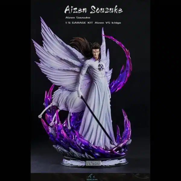 Bleach Clouds Studio Aizen Resin Statue 4 jpg