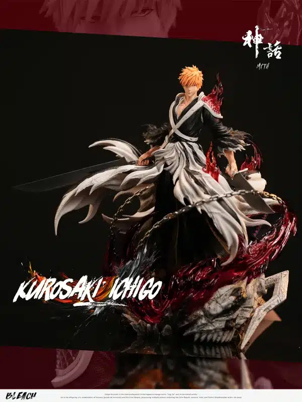 Bleach Myth Studio Double Blades Ichigo Kurosaki Resin Statue 1 scaled