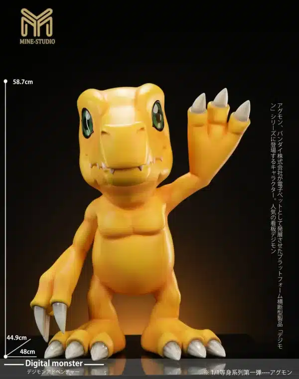 Digimon Mine Studio Agumon x Tailmon x Plotmon Resin Statue 1 jpg