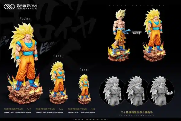 Dragon Ball Infinite Studio Goku SS3 Resin Statue 2