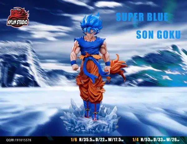 Dragon Ball kylin Studio SS Blue Son Goku Resin Statue 1 scaled