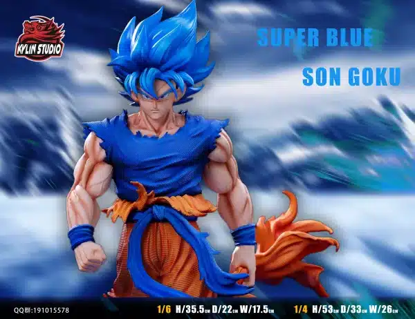 Dragon Ball kylin Studio SS Blue Son Goku Resin Statue 2 scaled