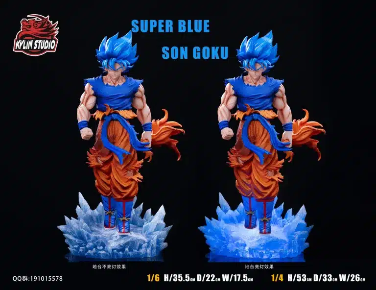 Dragon Ball kylin Studio SS Blue Son Goku Resin Statue 3