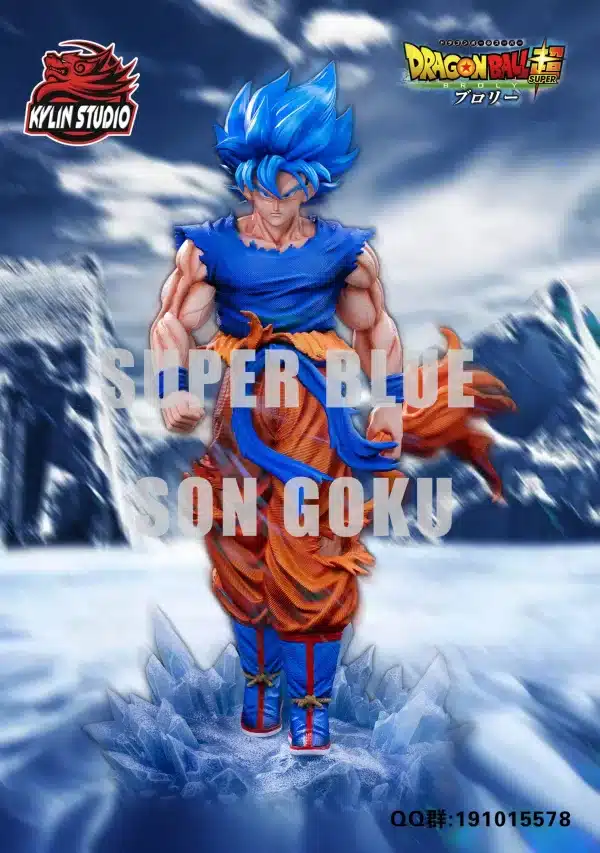 Dragon Ball kylin Studio SS Blue Son Goku Resin Statue 4 scaled