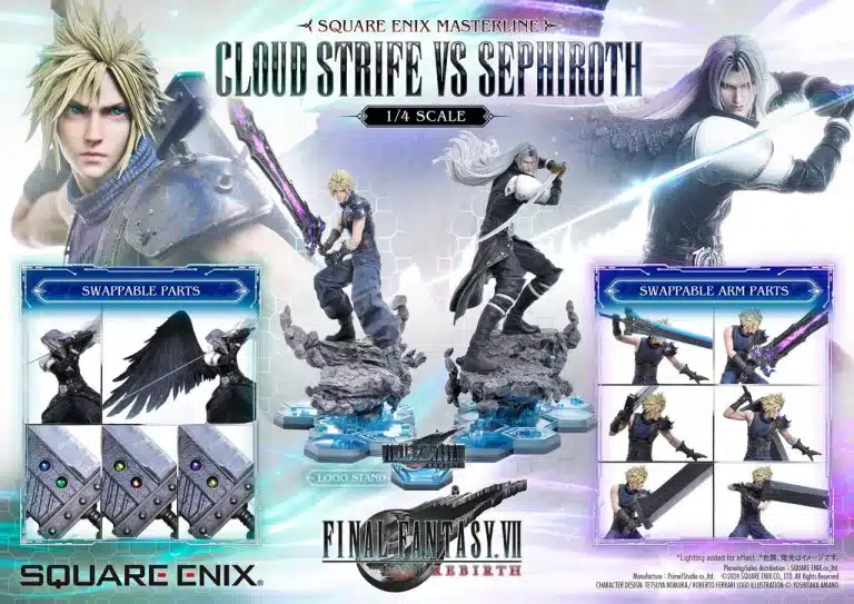 Final Fantasy Prime 1 Studio Cloud x Sephiroth Licensed Resin Statue 1