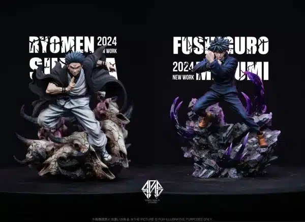 Jujutsu Kaisen Space Realm Studio Fushiguro Megumi x Ryomen Sukuna Resin Statue 2 jpg