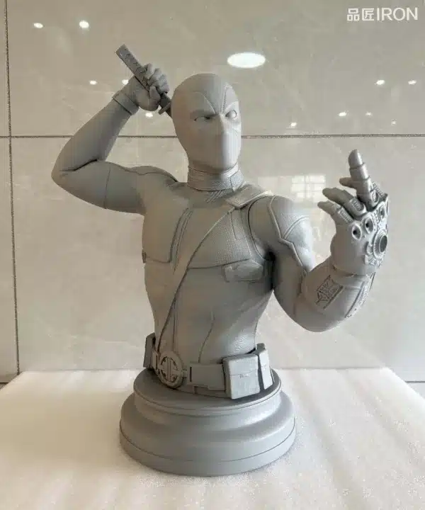 Marvel Pin Jiang Iron Studio Deadpool Bust Resin Statue 6