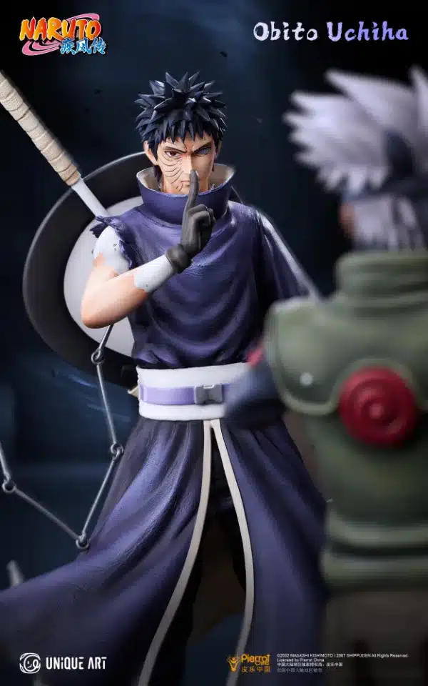 Naruto Unique Art Studio Hatake Kakasi x Uchiha Obito Licensed Resin Statue 6