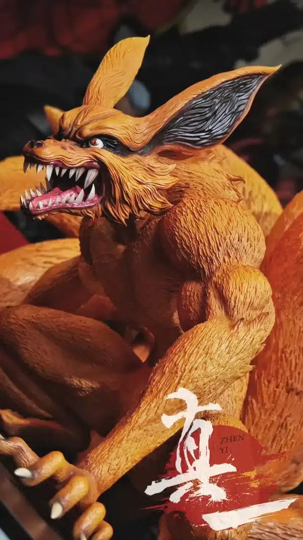 Naruto Zhen Yi Studio Kurama Resin Statue 4 scaled