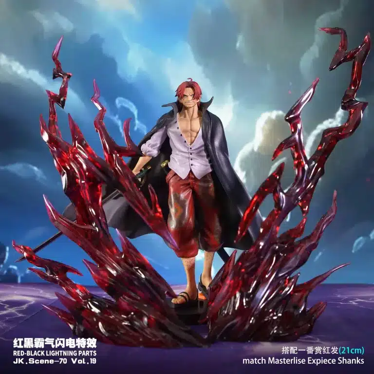 One Piece JacksDo Studio Shanks Special Effect Accessories x Red And Black Domineering Lightning Resin Statue 1