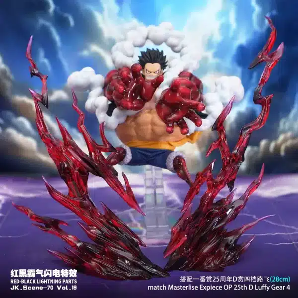 One Piece JacksDo Studio Shanks Special Effect Accessories x Red And Black Domineering Lightning Resin Statue 7