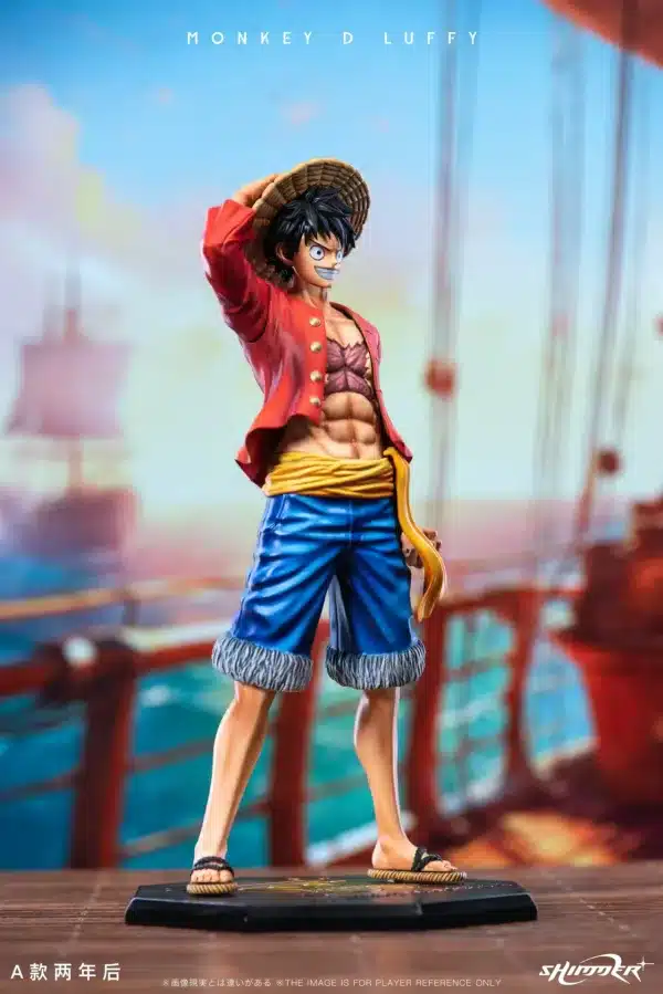 One Piece Shimmer Studio Straw Hat Luffy Resin Staqtue 2 jpg