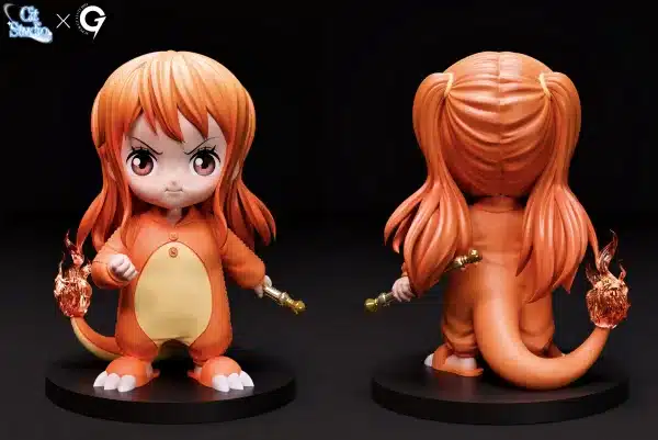 One Piece Super Guai Studio x Cit Studio COS Charmander Nami Resin Statue 2 scaled