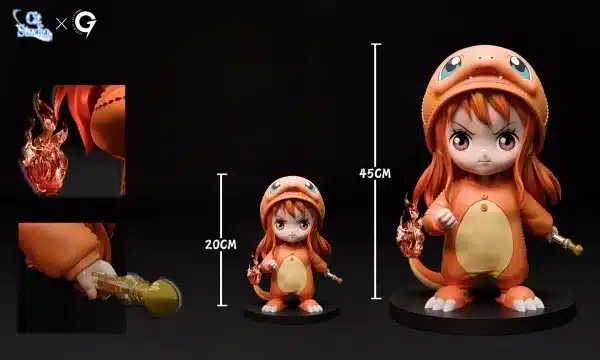 One Piece Super Guai Studio x Cit Studio COS Charmander Nami Resin Statue 3 scaled