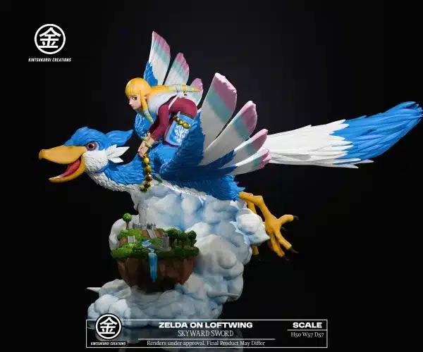 The Legend of Zelda Kintsukuroi Creations Zelda On Loftwing Skyward Sword Resin Statue 2