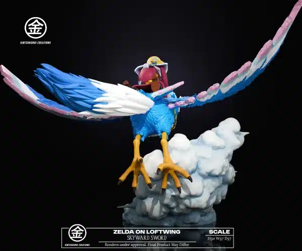 The Legend of Zelda Kintsukuroi Creations Zelda On Loftwing Skyward Sword Resin Statue 3