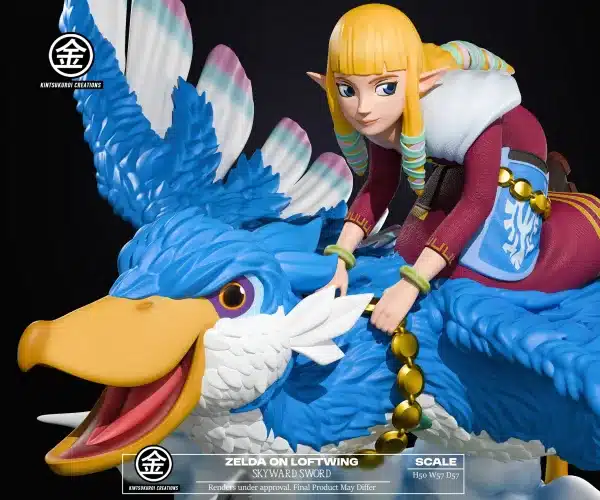 The Legend of Zelda Kintsukuroi Creations Zelda On Loftwing Skyward Sword Resin Statue 5