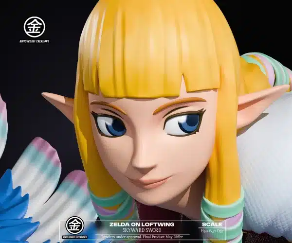 The Legend of Zelda Kintsukuroi Creations Zelda On Loftwing Skyward Sword Resin Statue 7