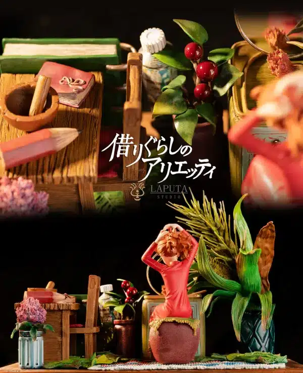 The Secret World of Arrietty LAPUTA Studio The Borrower Arrietty Music Box Resin Statue 7