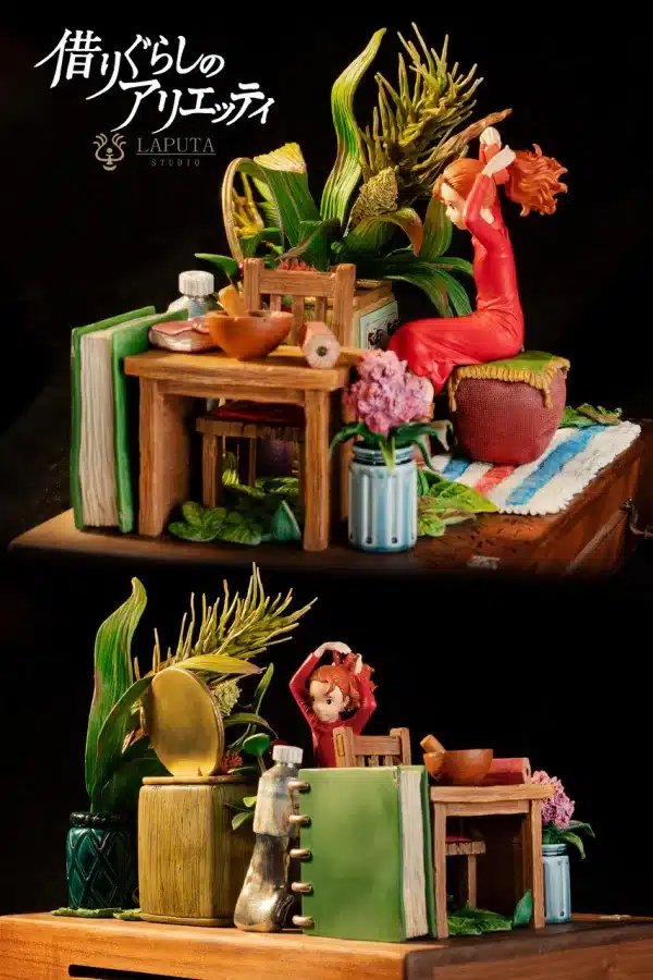 The Secret World of Arrietty LAPUTA Studio The Borrower Arrietty Music Box Resin Statue 8